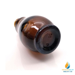 Chai nâu bầu xịt 30ml, chai thủy tinh đựng mẫu, chai lọ thủy tinh