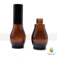 Chai nâu bầu xịt 30ml, chai thủy tinh đựng mẫu, chai lọ thủy tinh