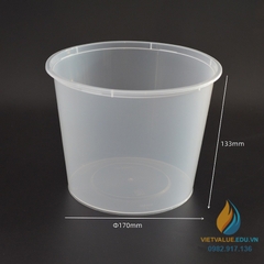Hộp nhựa tròn 500ml có nắp