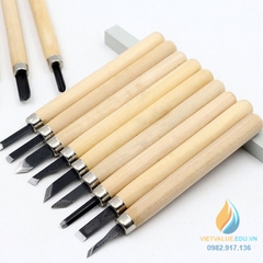 Bộ dụng cụ đục gỗ, khắc gỗ nghệ thuật 8 chi tiết