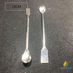 Thìa lấy mẫu 2 đầu dẹt và tròn dài 15cm, thìa lấy mẫu phòng thí nghiệm
