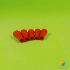 5 chiếc đầu da đỏ, cao su cho ống hút thủy tinh các loại 10, 15, 20cm