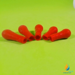 5 chiếc đầu da đỏ, cao su cho ống hút thủy tinh các loại 10, 15, 20cm
