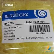 Đầu côn vàng, dung tích 200ul, đóng gói túi 1000 cái, hãng Biologix Mỹ, tiệt trùng hoàn toàn