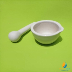 Cối chày sứ, xay nghiền mẫu chất phòng thí nghiệm, 60mm