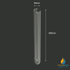 Ống nghiệm thủy tinh, không chia vạch, không nắp, 25x200mm