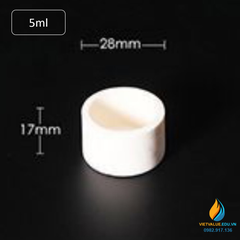Cốc nhôm oxit Al2O3 tinh khiết hơn 99%, chịu nhiệt độ hơn 1600 độ C nung mẫu 5ml
