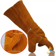 Găng tay da hàn, chống cháy, chống nóng cao - phụ kiện máy hàn que