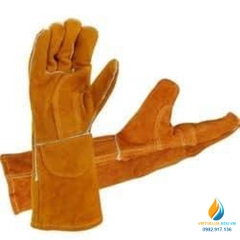 Găng tay da hàn, chống cháy, chống nóng cao - phụ kiện máy hàn que