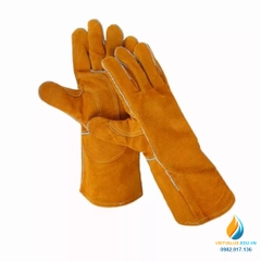 Găng tay da hàn, chống cháy, chống nóng cao - phụ kiện máy hàn que
