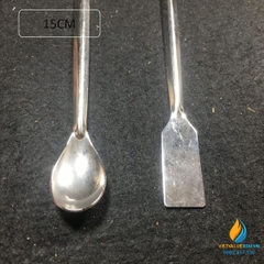 Thìa lấy mẫu 2 đầu dẹt và tròn dài 15cm, thìa lấy mẫu phòng thí nghiệm