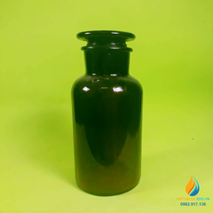Chai đựng hóa chất, thủy tinh, có nắp, màu nâu hổ phách, 500ml