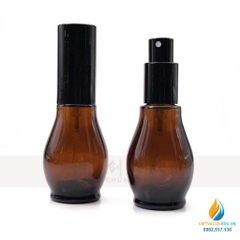 Chai nâu bầu dưới công tơ hút 10ml, chai thủy tinh đựng mẫu, chai lọ thủy tinh