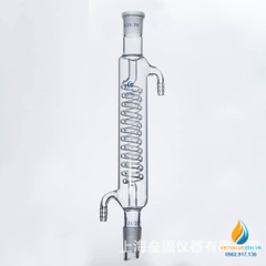 Ống ngưng tụ vòi cong, hình cầu thủy tinh 500mm 19x2 LG