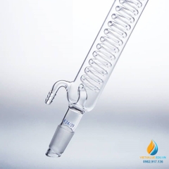 Ống ngưng tụ vòi cong, hình cầu thủy tinh 500mm 19x2 LG