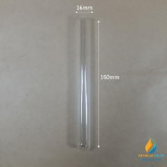 Ống nghiệm thủy tinh, không chia vạch, không nắp, 12x120mm