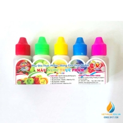Màu thực phẩm, đóng chai khoảng 10ml, nhiều màu khắc nhau, màu thực phẩm