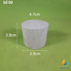 Nút cao su số 2 nắp bình,đáy lớn 21mm, đáy bé 15mm, cao 26mm