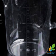Cốc đong nhựa PC, chịu nhệt, chịu lực, vạch chia, dung tích 2000ml