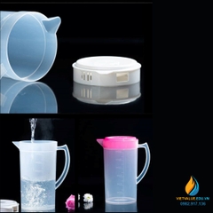Ca đựng hóa chất, có nắp, tay cầm, nhựa PP, vạch chia, dung tích 5000ml