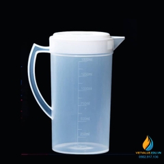 Ca đựng hóa chất, có nắp, tay cầm, nhựa PP, vạch chia, dung tích 5000ml