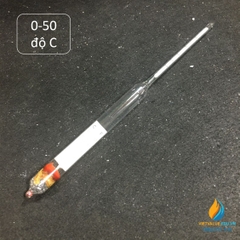 Tỷ trọng kế có kèm nhiệt kế khoảng đo từ 0 đến 50 độ C, tỷ trọng 0 đến 60