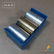 Bộ 3 khối kim loại dạng hình trụ, kim loại đồng, kin loại nhôm, kim loại sắt