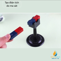 Bô thí nghiệm ma sát tĩnh điện, thí nghiệm tạo điện tích do ma sát