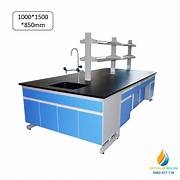 Bàn thí nghiệm bằng thép và gỗ 1000mmX1500mmX850mm