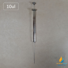 Bơm tiêm xy lanh thủy tinh siêu nhỏ dung tích bơm 25ul pha khí vạch chia
