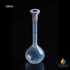 Bình định mức nhựa PP trong suốt, dung tích 100ml