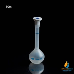 Bình định mức nhựa PP trong suốt, dung tích 50ml