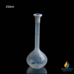 Bình định mức nhựa PP trong suốt, dung tích 250ml