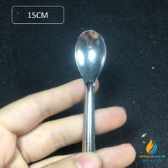 Thìa lấy mẫu 2 đầu dẹt và tròn dài 15cm, thìa lấy mẫu phòng thí nghiệm