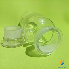 Chai đựng hóa chất, thủy tinh, có nắp, màu trong suốt, 500ml