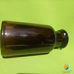 Chai đựng hóa chất, thủy tinh, có nắp, màu nâu hổ phách, 500ml
