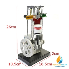 Mô hình động cơ đốt trong, đầy đủ các chi tiết, kích thước 25x40cm