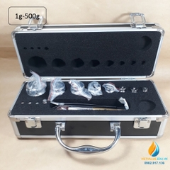 Bộ quả nặng gia trọng tổng 1kg gồm 12 quả từ 1 gam đến 500 gam, thép Crom không gỉ