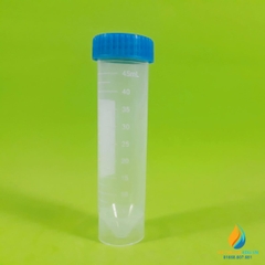 10 Ống ly tâm tiệt trùng 50ml, chia vạch nắp xanh, đáy nhọn, vít phẳng