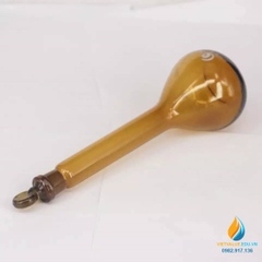 Bình định mức thủy tinh, màu nâu hổ phách, nút cổ mài, thành dày, dung tích 5ml
