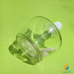 Đèn cồn đốt, thủy tinh trong suốt, có nắp đậy, dung tích 60ml