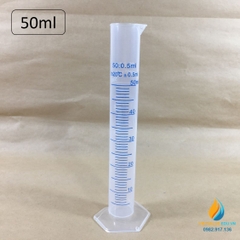 Ống đong nhựa có chân đế, chia vạch, dung tích 50ml