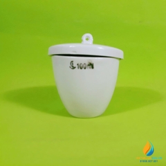 Chén sứ nung có nắp phòng thí nghiệm, dung tích 100ml