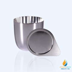 Chén nung bạc 30ml, có nắp, chịu nhiệt độ cao 700 độ C, nặng 30gam