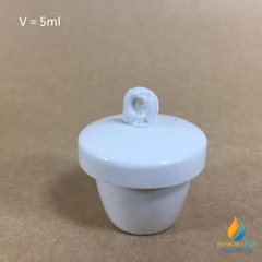 Chén sứ nung có nắp phòng thí nghiệm, dung tích 5ml