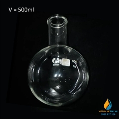 Bình cầu thủy tinh đáy tròn, cổ dài, không nhánh chiết, 100ml