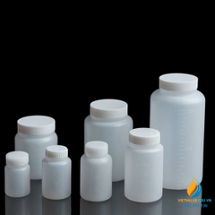 Chai nhựa lưu mẫu, nhựa PP, miệng rộng, vạch chia, dung tích 100ml