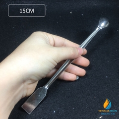 Thìa lấy mẫu 2 đầu dẹt và tròn dài 15cm, thìa lấy mẫu phòng thí nghiệm