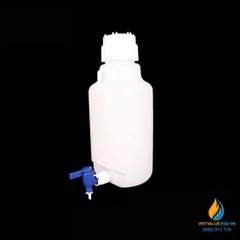 Chai nhựa dung tích lớn, vòi rót dưới, lưu dung dịch, dung tích 5 lít