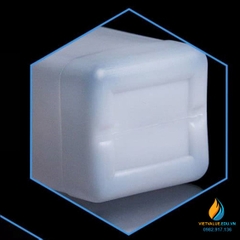 Chai nhựa lưu mẫu, nhựa PP, chai vuông, nắp trắng miệng rộng, dung tích 250ml